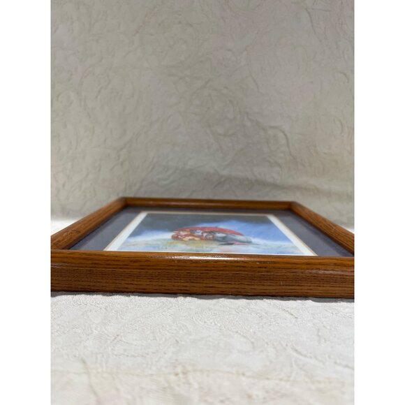 Winnie The Pooh & Friends Framed Art Print With Red Umbrella Scene - Picture 4 of 9